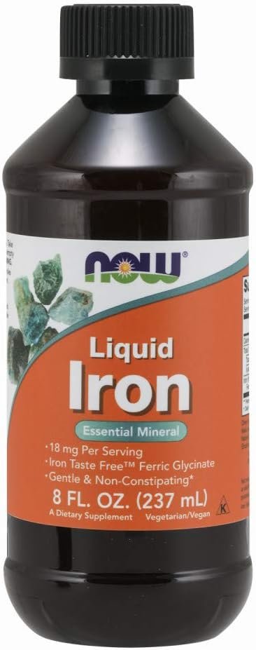 NOW Supplements, liquid iron 18 mg, non-constant*, essential mineral. 
